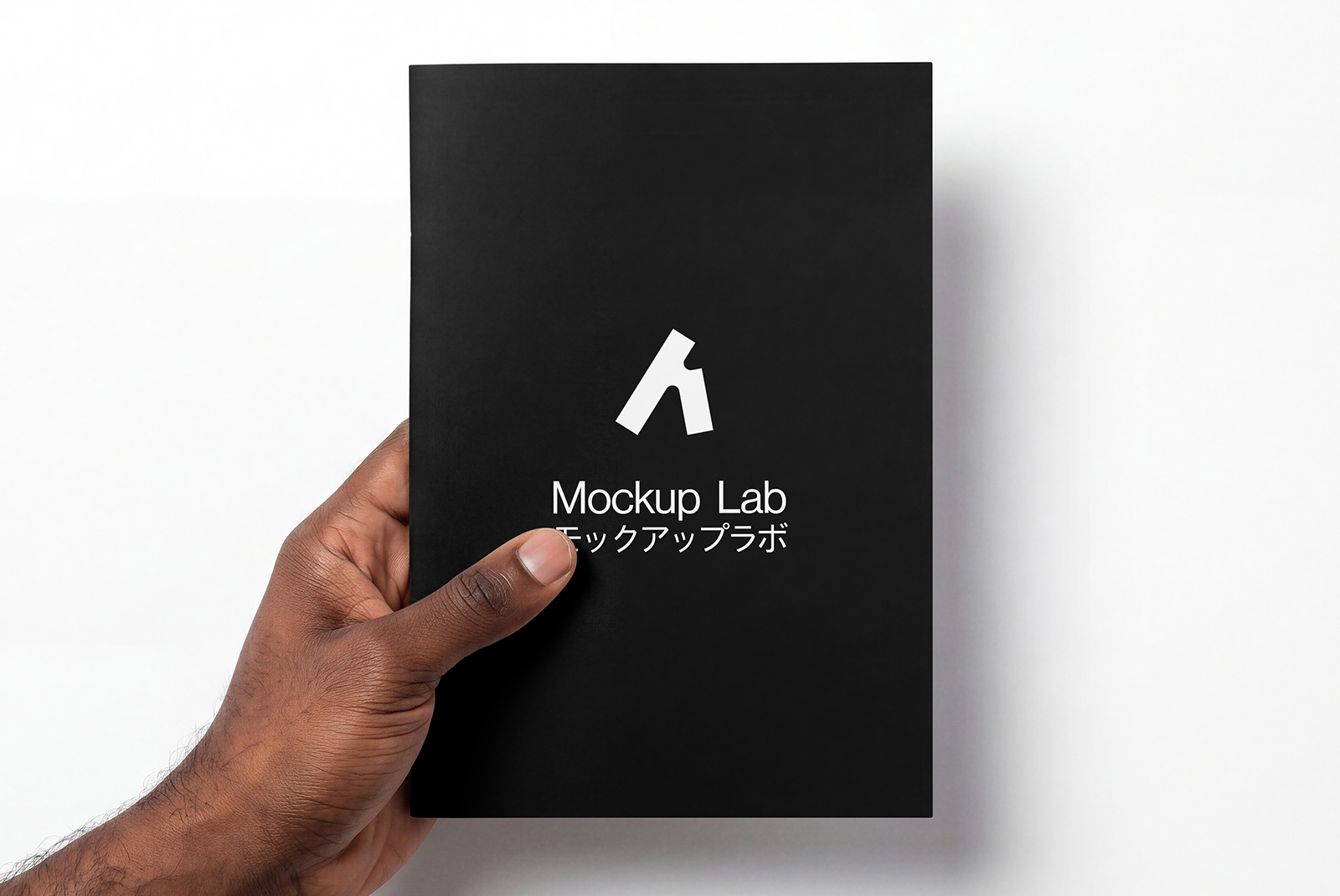 Notebook 04ML mockup displaying a cover design, viewed from a slightly elevated angle.